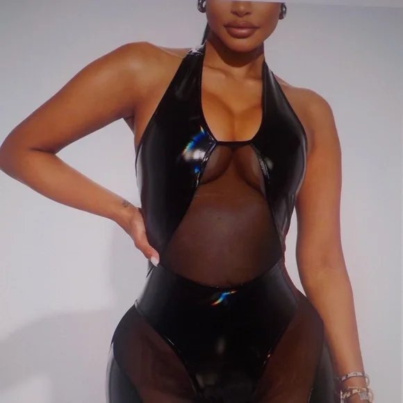 Sexy Blk Skinny JumpSuit - Picture 2 of 12